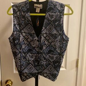 Blue Bandanna Vest